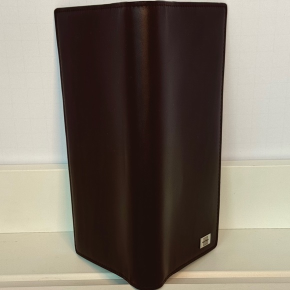 Salvatore Ferragamo Ganchini Leather Dark Brown Long Billfold Wallet - Picture 5 of 13